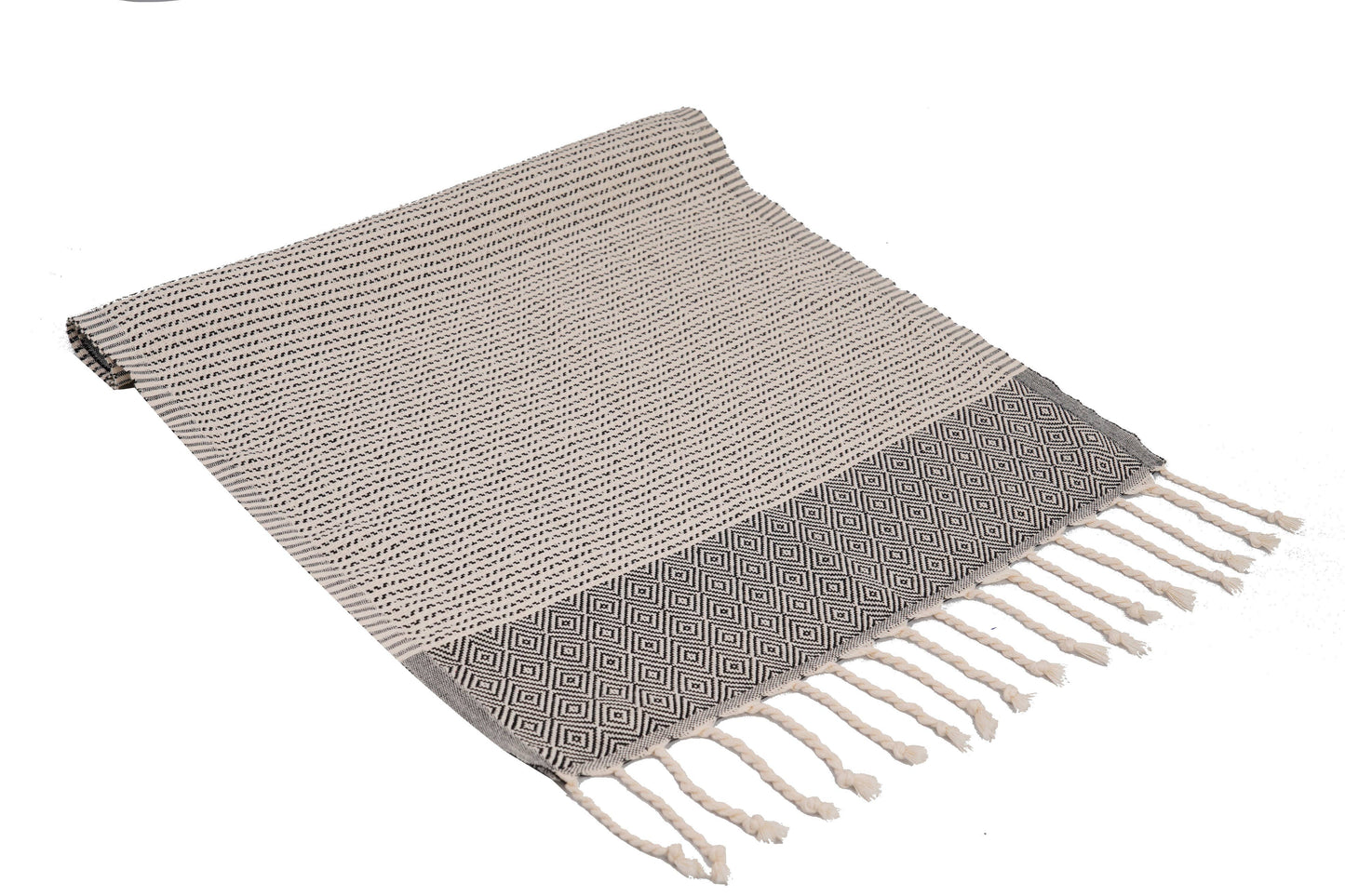 KAFTHAN Cotton Turkish Towels, Bath Towel - Lines & Diamond