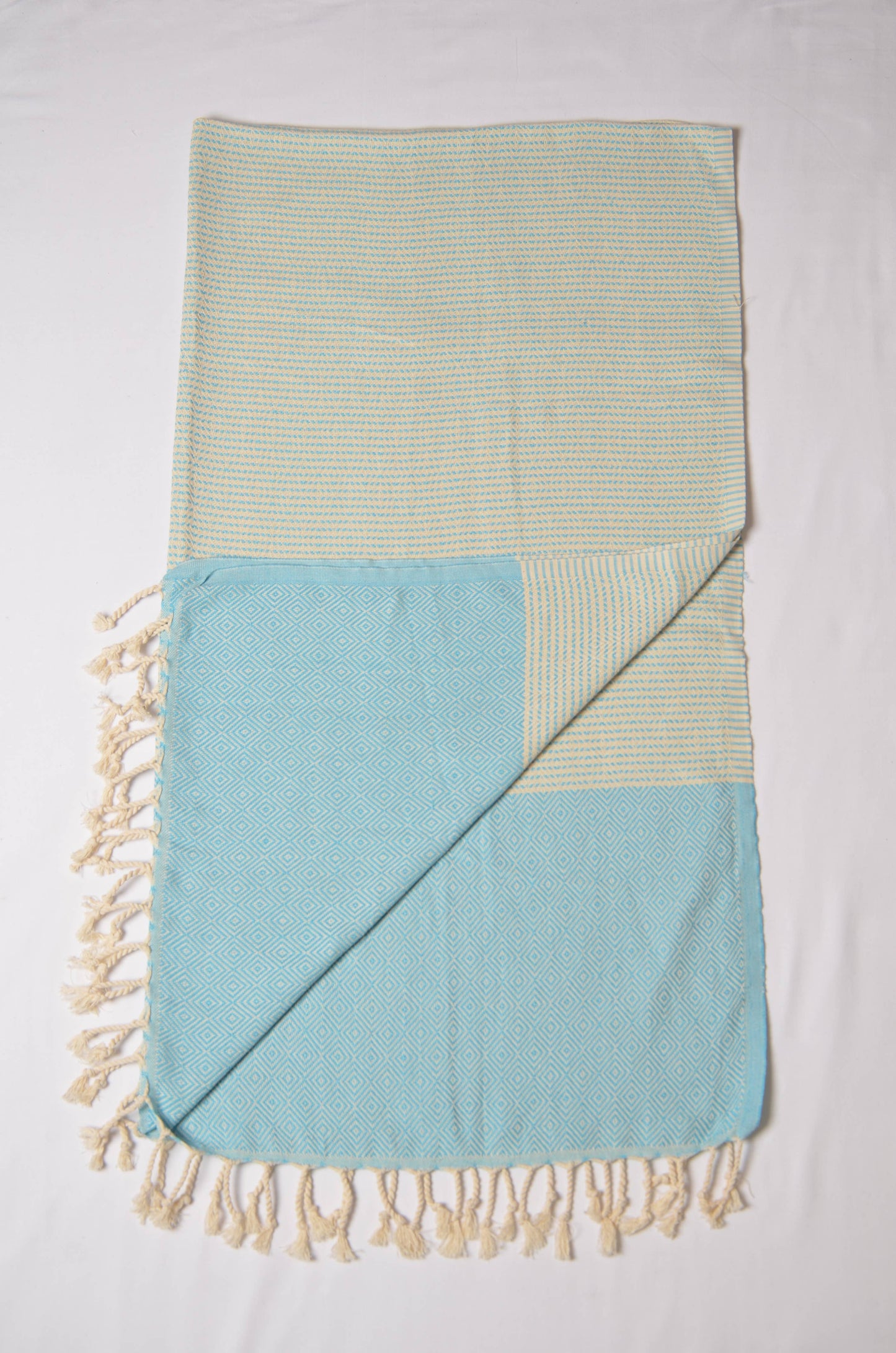 KAFTHAN Cotton Turkish Towels, Bath Towel - Lines & Diamond