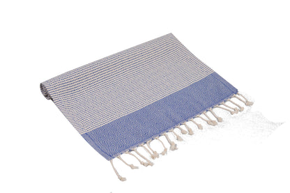 KAFTHAN Cotton Turkish Towels, Bath Towel - Lines & Diamond