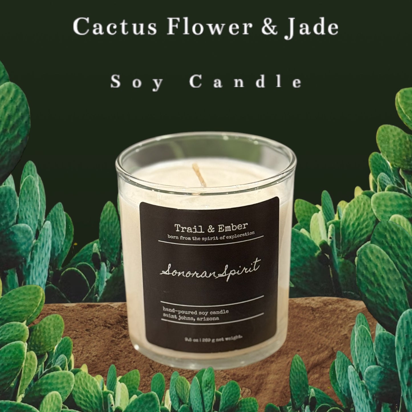 Sonoran Spirit: Cactus Flower + Jade Soy Candle