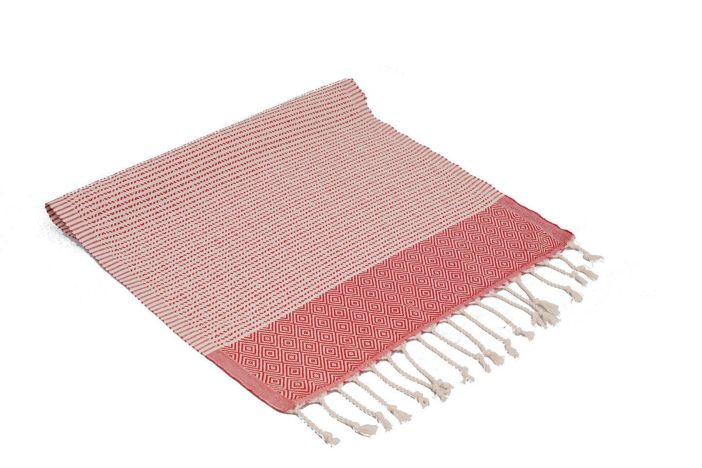 KAFTHAN Cotton Turkish Towels, Bath Towel - Lines & Diamond