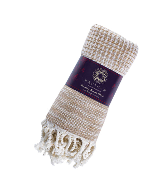 KAFTHAN Magical Waffle Cotton Turkish Towels, Bath Towel